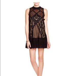 Free People Angel Lace Mixed-Media Dress